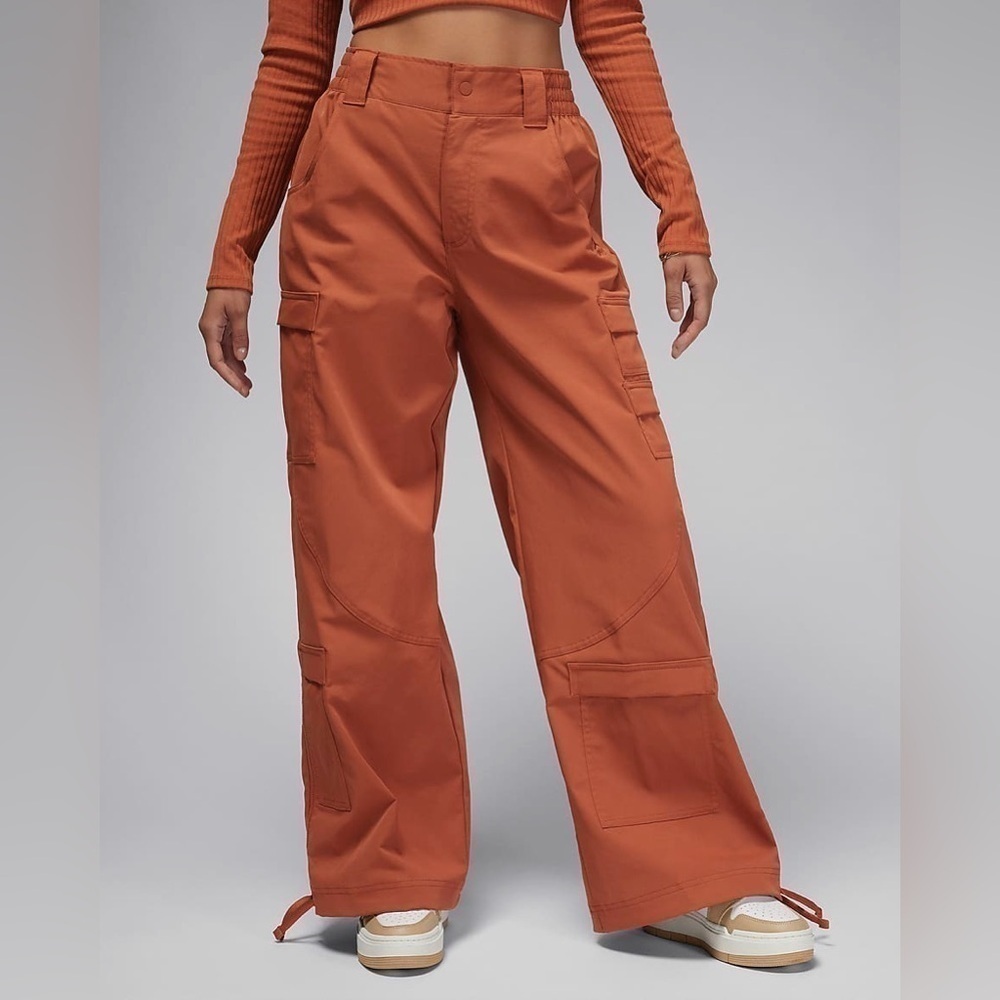 RALPH LAUREN RUST ORANGE CARGO LOOSE FITTING PANTS | TROUSERS | MULTI POCKETED